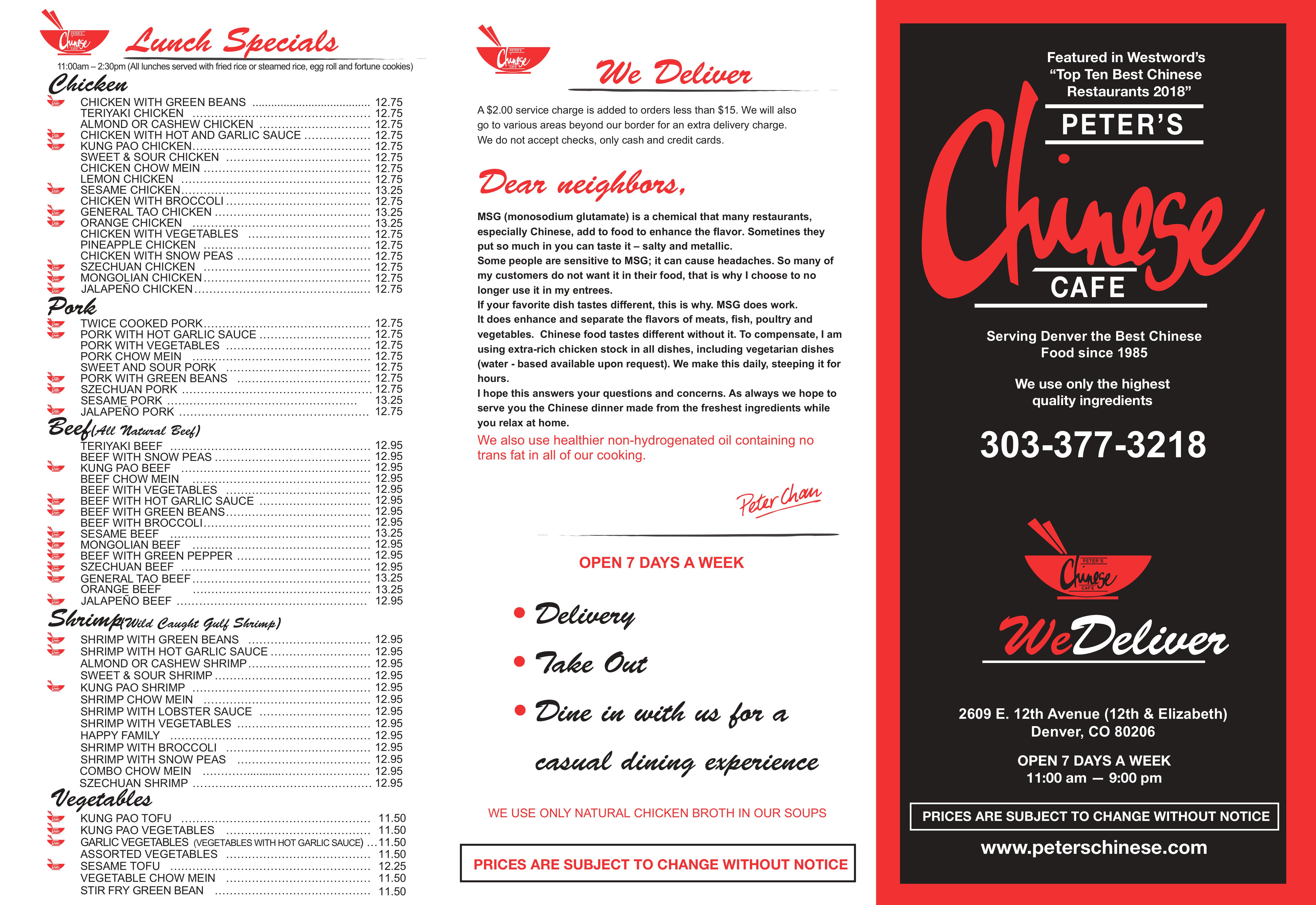 Menu Page 1